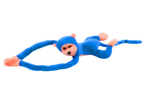 LEAN Toys Maskotka Pluszowa Małpka z Dźwiękiem Niebieska 80 cm