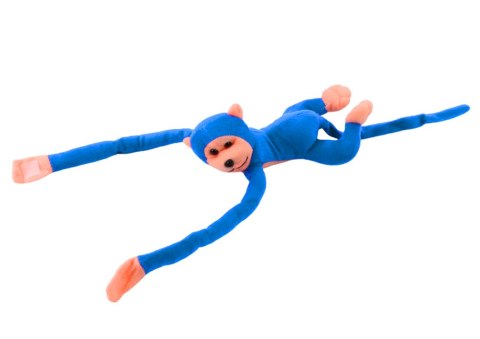 LEAN Toys Maskotka Pluszowa Małpka z Dźwiękiem Niebieska 80 cm