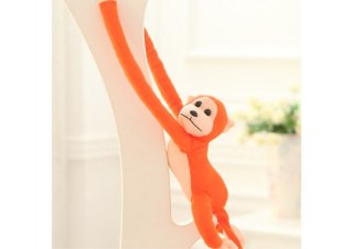 LEAN Toys Maskotka Pluszowa Małpka z Dźwiękiem Pomarańczowa 80 cm