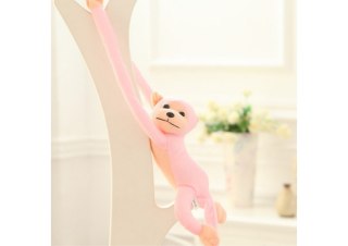 LEAN Toys Maskotka Pluszowa Małpka z Dźwiękiem Różowa 80 cm