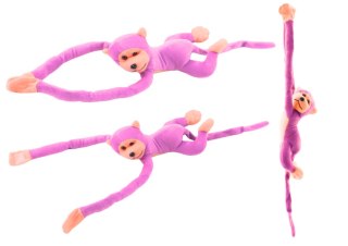 LEAN Toys Maskotka Pluszowa Małpka z Dźwiękiem Różowa 80 cm