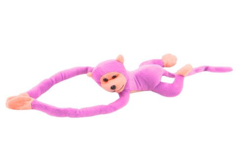 LEAN Toys Maskotka Pluszowa Małpka z Dźwiękiem Różowa 80 cm