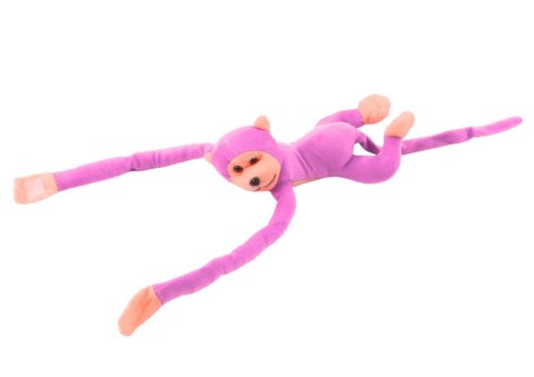 LEAN Toys Maskotka Pluszowa Małpka z Dźwiękiem Różowa 80 cm