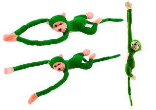 LEAN Toys Maskotka Pluszowa Małpka z Dźwiękiem Zielona 80 cm