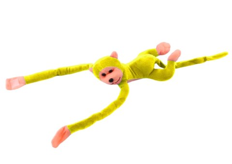 LEAN Toys Maskotka Pluszowa Małpka z Dźwiękiem Żółta 80 cm