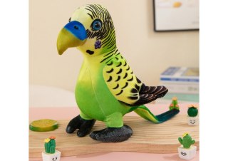 LEAN Toys Maskotka Pluszowa Papuga Zielona 20 cm