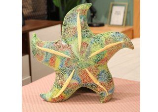 LEAN Toys Maskotka Pluszowa Rozgwiazda Zielona Poduszka 45 cm