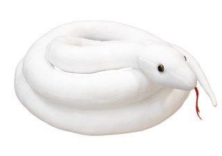 LEAN Toys Maskotka Pluszowa Wąż Biały 110 cm