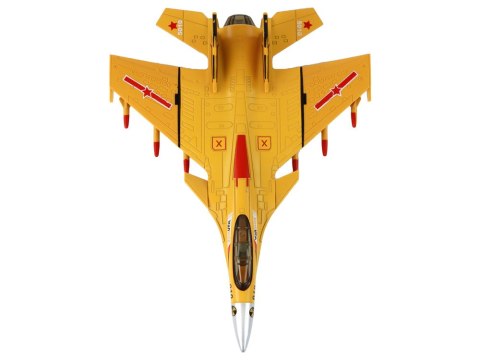 LEAN Toys Model Samolotu Z Napędem Frykcyjnym Szary Czarny lub Żółty