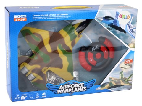 LEAN Toys Myśliwiec Zdalnie Sterowany RC Samolot Wojskowy Moro
