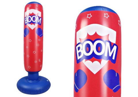 LEAN Toys Nadmuchiwany Worek Bokserski Czerwono Niebieski 125CM