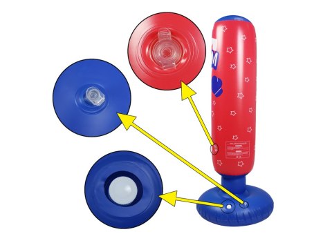 LEAN Toys Nadmuchiwany Worek Bokserski Czerwono Niebieski 125CM