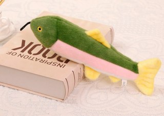 LEAN Toys Pluszowa Rybka Z Piszczałką Maskotka Kolorowa 30cm