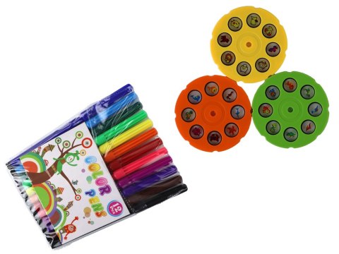 LEAN Toys Projektor do Rysowania Dinozaur Dźwięki Akcesoria