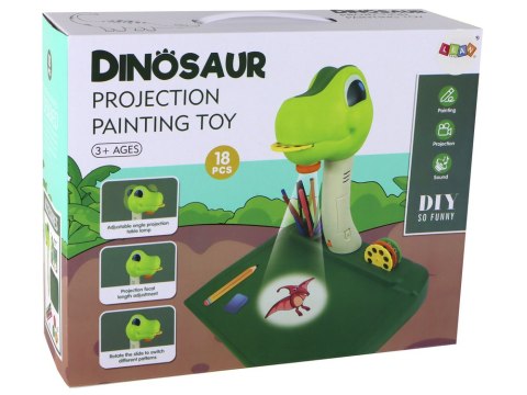 LEAN Toys Projektor do Rysowania Dinozaur Dźwięki Akcesoria