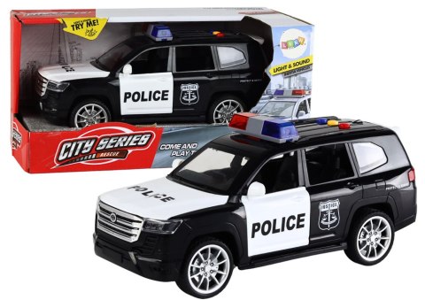 LEAN Toys Radiowóz Policyjny Auto Policja Dźwięk Światła Otwierane Drzwi 1:14