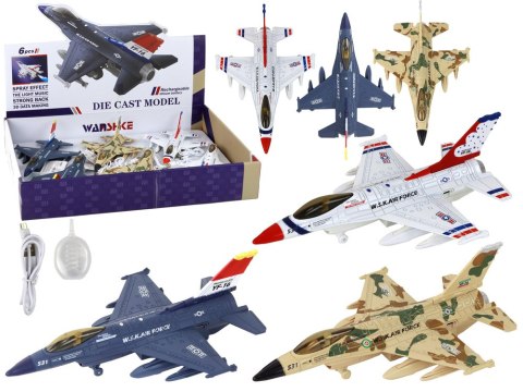 LEAN Toys Samolot Wojskowy Myśliwiec Dźwięk Światła Moro