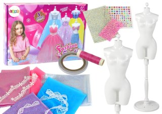 LEAN Toys Zestaw Artystyczny Kreatywny Do Tworzenia Kreacji Sukienek