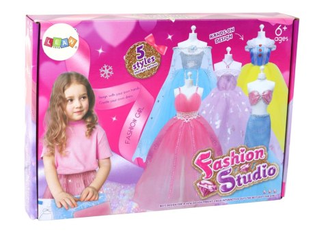 LEAN Toys Zestaw Artystyczny Kreatywny Do Tworzenia Kreacji Sukienek