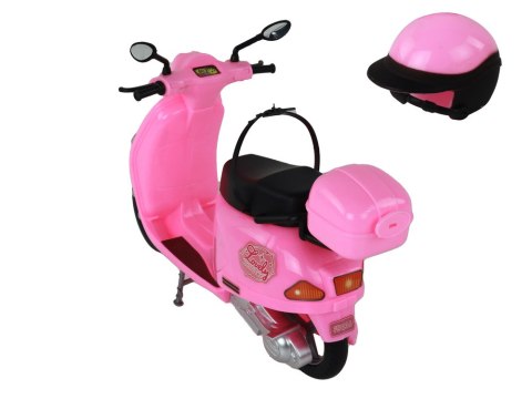 LEAN Toys Zestaw Lalka Na Skuterze Różowa Ruchome Elementy