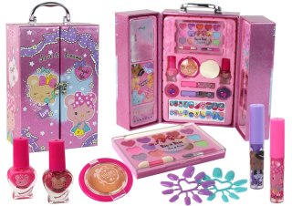 LEAN Toys Zestaw Piękności Do Makijażu i Paznokci w Różowej Walizce