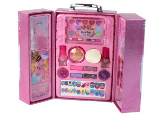 LEAN Toys Zestaw Piękności Do Makijażu i Paznokci w Różowej Walizce