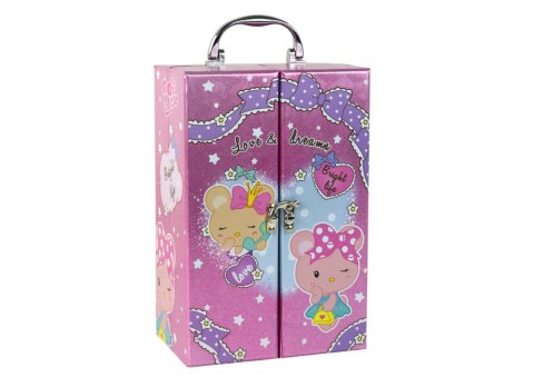 LEAN Toys Zestaw Piękności Do Makijażu i Paznokci w Różowej Walizce