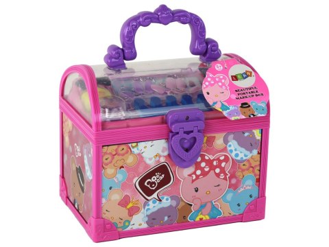 LEAN Toys Zestaw Piękności Kuferek Różowy DIY Makijaż Paznokcie Akcesoria