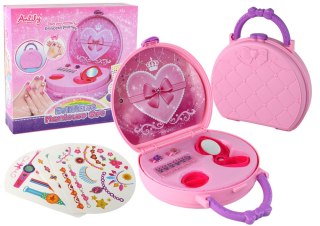 LEAN Toys Zestaw Piękności Walizka Z Akcesoriami Pierścionki Tatuaże