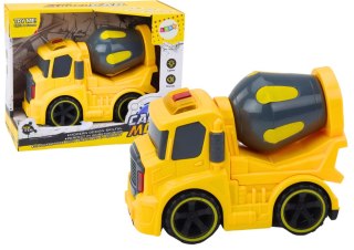 LEAN Toys Autko Betoniarka Obracana Napęd Światła Dźwięki Żółta