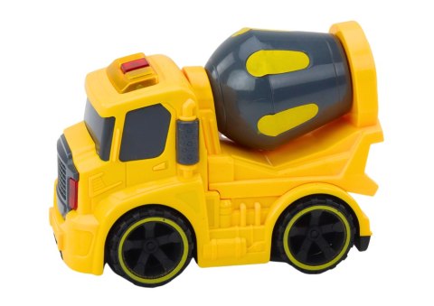 LEAN Toys Autko Betoniarka Obracana Napęd Światła Dźwięki Żółta