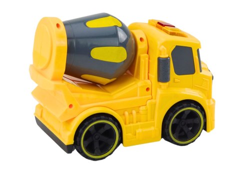 LEAN Toys Autko Betoniarka Obracana Napęd Światła Dźwięki Żółta