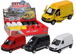 LEAN Toys Autko Dostawcze 1:32 Światła Dźwięki Czerwony Czarny Żółty Biały