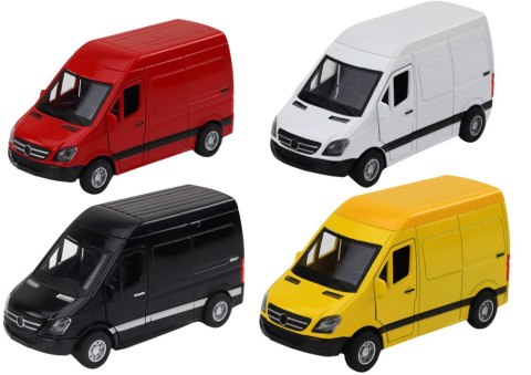 LEAN Toys Autko Dostawcze 1:32 Światła Dźwięki Czerwony Czarny Żółty Biały