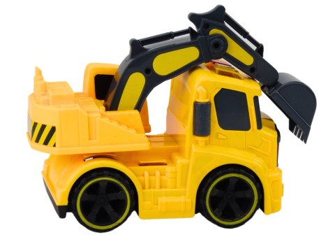 LEAN Toys Autko Koparka Regulowana Łyżka Napęd Światła Dźwięki Żółta