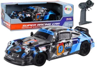 LEAN Toys Autko Zdalnie Sterowane RC 1:18 Gumowe Koła Drift Niebieski