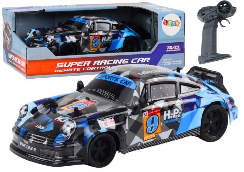 LEAN Toys Autko Zdalnie Sterowane RC 1:18 Gumowe Koła Drift Niebieski