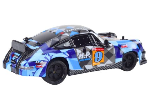 LEAN Toys Autko Zdalnie Sterowane RC 1:18 Gumowe Koła Drift Niebieski