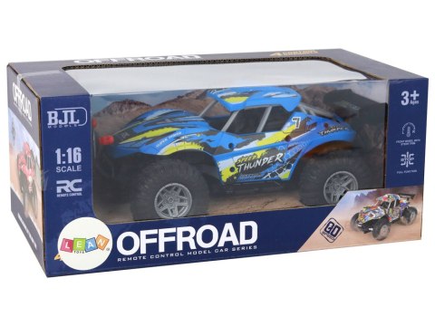 LEAN Toys Auto 1:16 Zdalnie Sterowane Off-Road Samochód Terenowy RC Niebieski