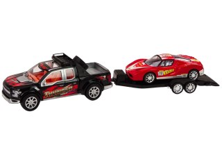 LEAN Toys Auto Pickup Z Lawetą Naczepą Auto Sportowe Terenowe Zestaw