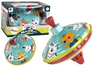 LEAN Toys Bączek Metalowy Wirujący Zwierzątka Zabawka Tradycyjny