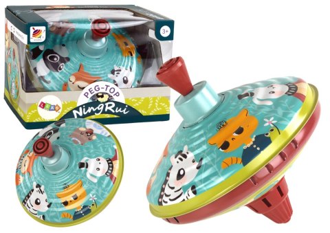 LEAN Toys Bączek Metalowy Wirujący Zwierzątka Zabawka Tradycyjny