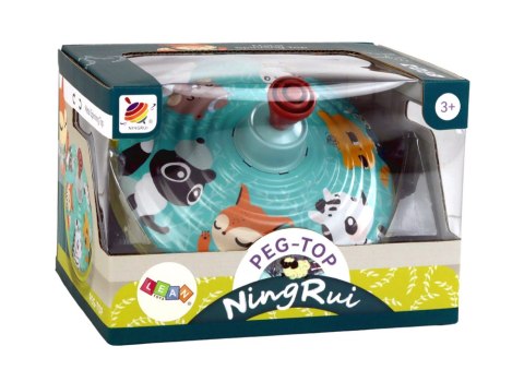 LEAN Toys Bączek Metalowy Wirujący Zwierzątka Zabawka Tradycyjny