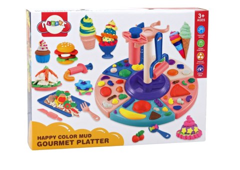 LEAN Toys Ciastolina Zestaw Kuchnia Wyciskacz Kucharz Akcesoria