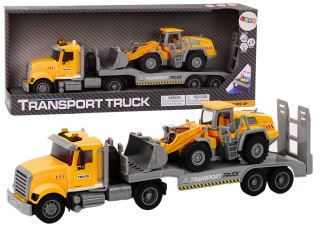 LEAN Toys Ciężarówka Lora Koparka Światła Dźwięki Napęd Żółty
