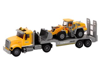 LEAN Toys Ciężarówka Lora Koparka Światła Dźwięki Napęd Żółty