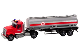 LEAN Toys Ciężarówka Tir Cysterna Światła Dźwięki Napęd Czerwony