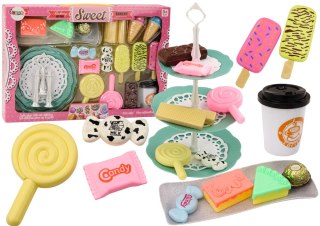 LEAN Toys Cukiernia Kawiarnia Zestaw Słodycze Figurki Kawa Ciasto 25 ele.