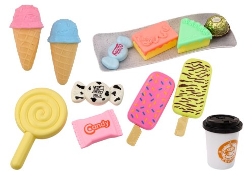 LEAN Toys Cukiernia Kawiarnia Zestaw Słodycze Figurki Kawa Ciasto 25 ele.