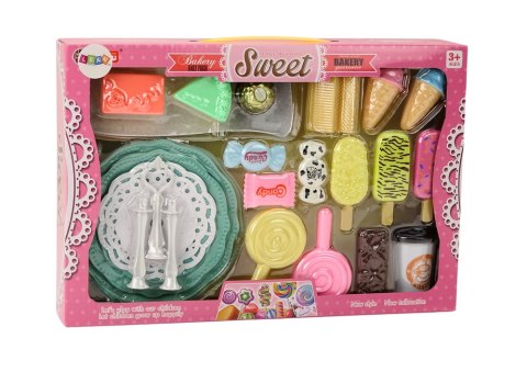 LEAN Toys Cukiernia Kawiarnia Zestaw Słodycze Figurki Kawa Ciasto 25 ele.